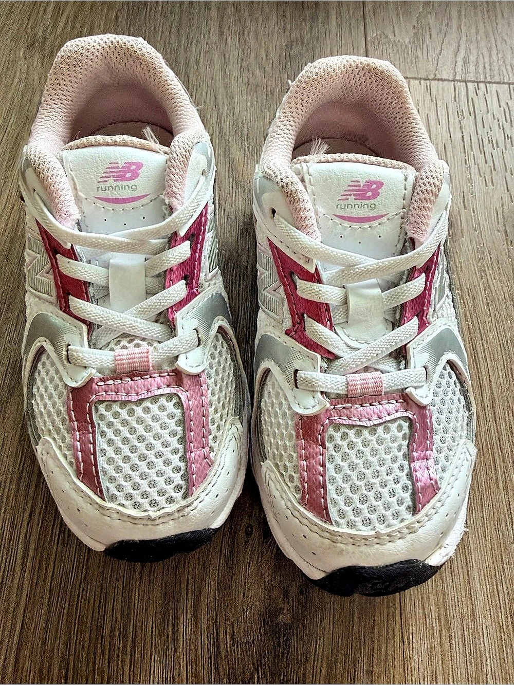New Balance 574 Pink & White Toddler Girls US 8